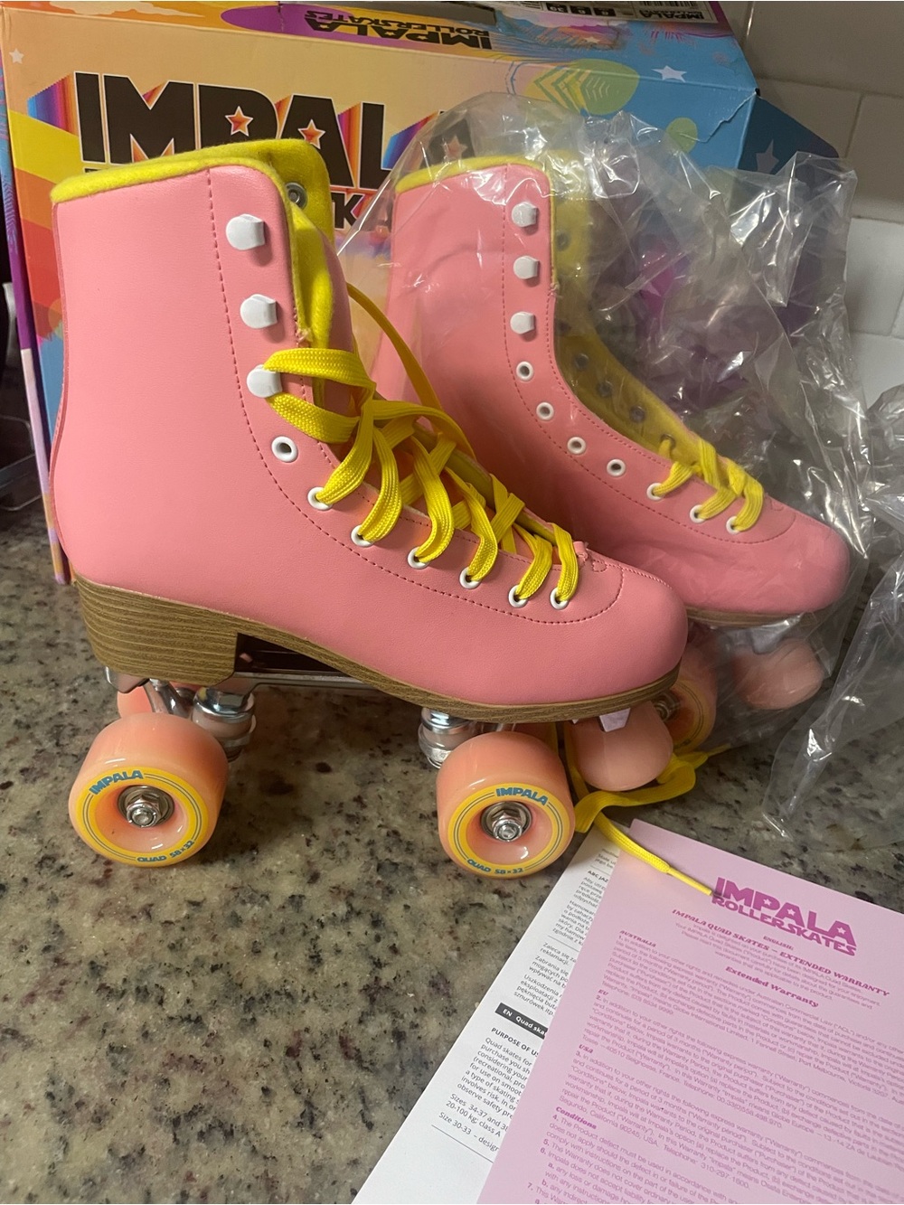 New Impala Quad roller skates retro pink roll shoes fun woman size usa 8 comfort